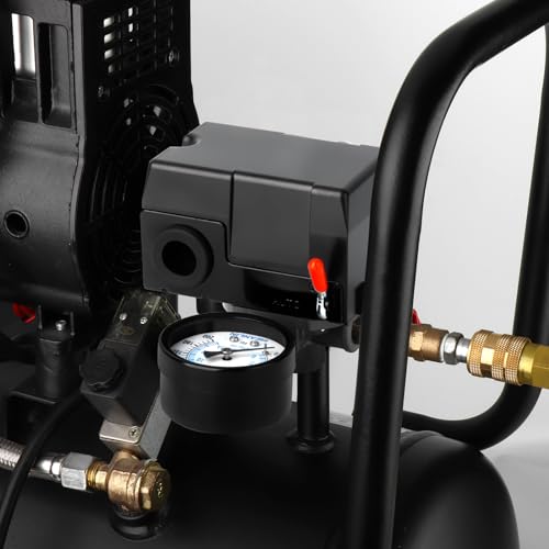 MEANLIN MEASURE Air Compressor Pressure Switch Control Valve 135-175 PSI 110V-240V 4-way Replacement Parts With 0-200 Pressure gauge and Safety Pressure Relief Valve - Thumbnail 7