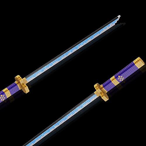 Happydecor 890 Pcs Roronoa Zoro Sword Splicing Building Block Model Set With Stand ,19In Cosplay Anime Swords, Handmade Katana Samurai Sword (Yama Enma) #TOP3