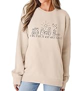 MODNTOGA Women Christmas Sweatshirt Crewneck Christian Religious Graphic Tops Long Sleeve A Thril...