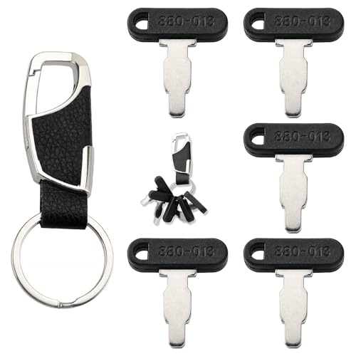 VooGenzek 5 PCS 880-013 Lgnition Starter Key, Construction Machines Key, Universal Lgnition Switch Spare Keys, with Keychain, Compatible with Honda Lawn Generator Equipment