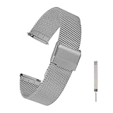 Cinturino di ricambio in metallo a sgancio rapido, adatto per Casio F-91W, larghezza cinturino: 18 mm, Misura unica, Acciaio inossidabile, Nessuna pietra preziosa