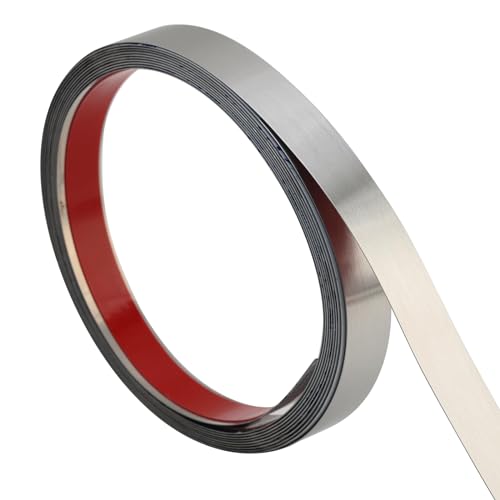 Flexible selbstklebende Metallleiste, Dekorative Zierleiste Zierleisten Selbstklebend Silber Edelstahl Wandleisten Deckenleisten Spiegelstreifen für Wand Spiegel Möbeldekor 5mx2cm