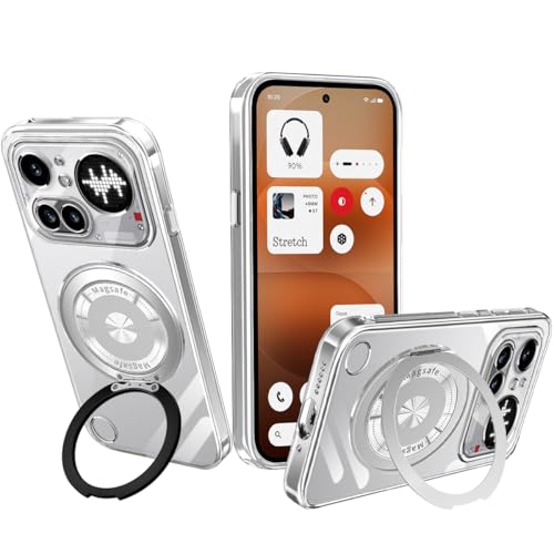 xiusiteli Nothing Phone (4a) Pro �p �P�[�X �N���A ���@�\360�x��]�X�^���h Nothing Phone 4a Pro �J�o�[ �����O�t�� �ϏՌ� TPU �X�}�z�P�[�X ���@�\ ���� ���^�y�N���A�z