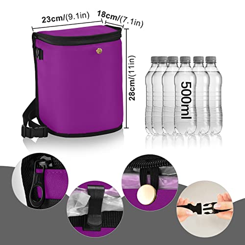 Image of Wudan Small Car Trash Can Purple Accessories for Garbage Storage Organizer with Lid Waterproof Portable Auto and Truck Interior Seat Bin