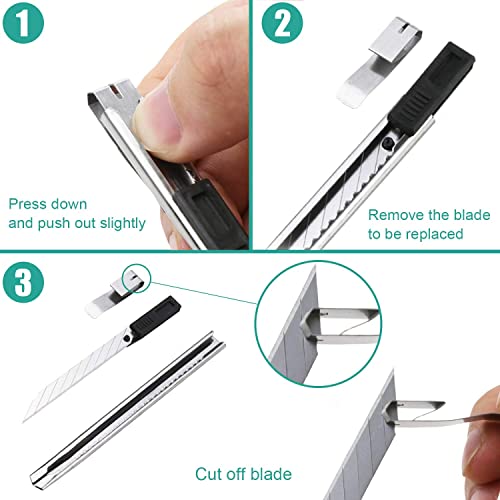 125 PCS Precision Hobby Knife Kit,110 PCS Carving Blades with 2 Handles, 11PCS SK5 Art Blades with 1 Handles, Cutting Board, Steel Rule, Craft Knife Set for DIY Art Work, Scrapbook. - Thumbnail 3