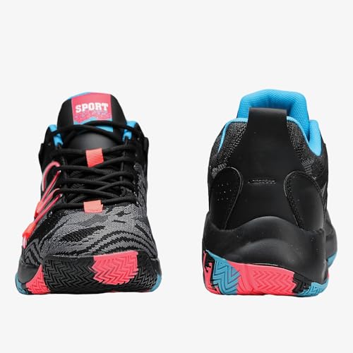 Image of SANEARDE Mens Basketball Shoes High Top Breathable Non Slip Outdoor Sneakers Cushioning Workout Shoes for Fitness