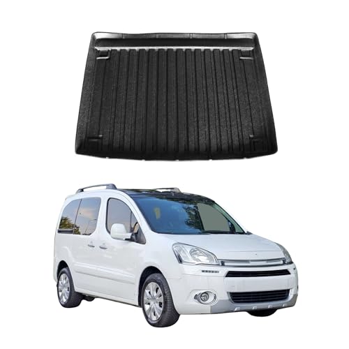 OMAC Bandeja Maletero Alfombrilla Compatible con Citroen Berlingo S 2008-2018 Negro TPE