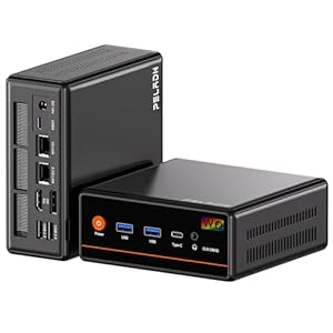 PELADN Mini-PC, Ryzen 7640HS (6 Kerne/12 Threads, bis zu 5 GHz), 32 GB DDR5/1 TB NVMe SSD, Dual-LAN, USB Typ-C/DP/HDD, Mini-Desktop-Computer, Wi-Fi 6, 4K/60 Hz, Triple-Display, USB 3.2/BT 5.2