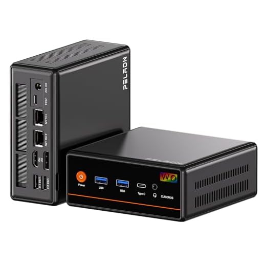 PELADN Mini-PC, Ryzen 7640HS (6 Kerne/12 Threads, bis zu 5 GHz), 32 GB DDR5/1 TB NVMe SSD, Dual-LAN, USB Typ-C/DP/HDD, Mini-Desktop-Computer, Wi-Fi 6, 4K/60 Hz, Triple-Display, USB 3.2/BT 5.2