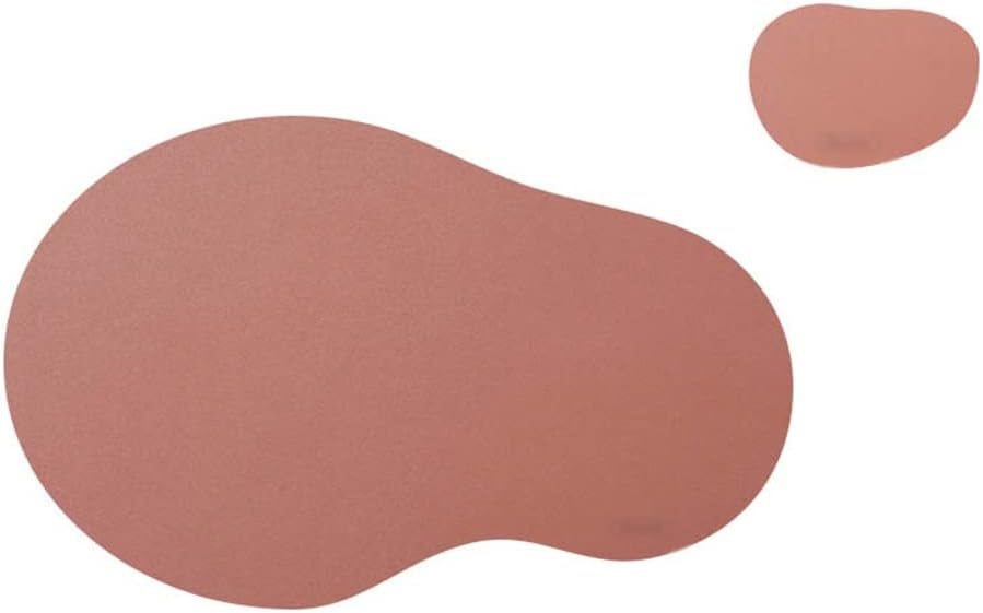 4 Pcs Irregular Shape Placemat Coasters Cookware Leather Place Mats Heat Insulation Dinner Table Kitchen(D)