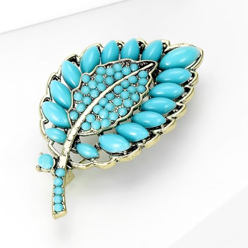Image of Rhinestone Brooch Pin for Women Elegant Crystal Flower Bouquet Brooches Lapel Pin Wedding Party Dress Accessories for Wife Mom Birthday Gifts
