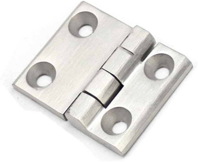 Heavy Duty Door Hinges, Rust-Resistant Hardware Cabinet Hinge with Reinforced Construction, Set of 2 (2.95"x2.95"x0.24" Polished Stainless Steel/6)