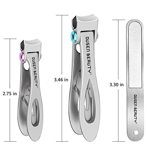 Nail Clippers for Thick Nails, Extra Wide Jaw Opening Nail Cutter for Hard Toenail, Stainless Steel Fingernail Big Toenail Trimmer with Nail File 3 Pcs Set for Large Toenail Seniors & Men & Women - Thumbnail 6