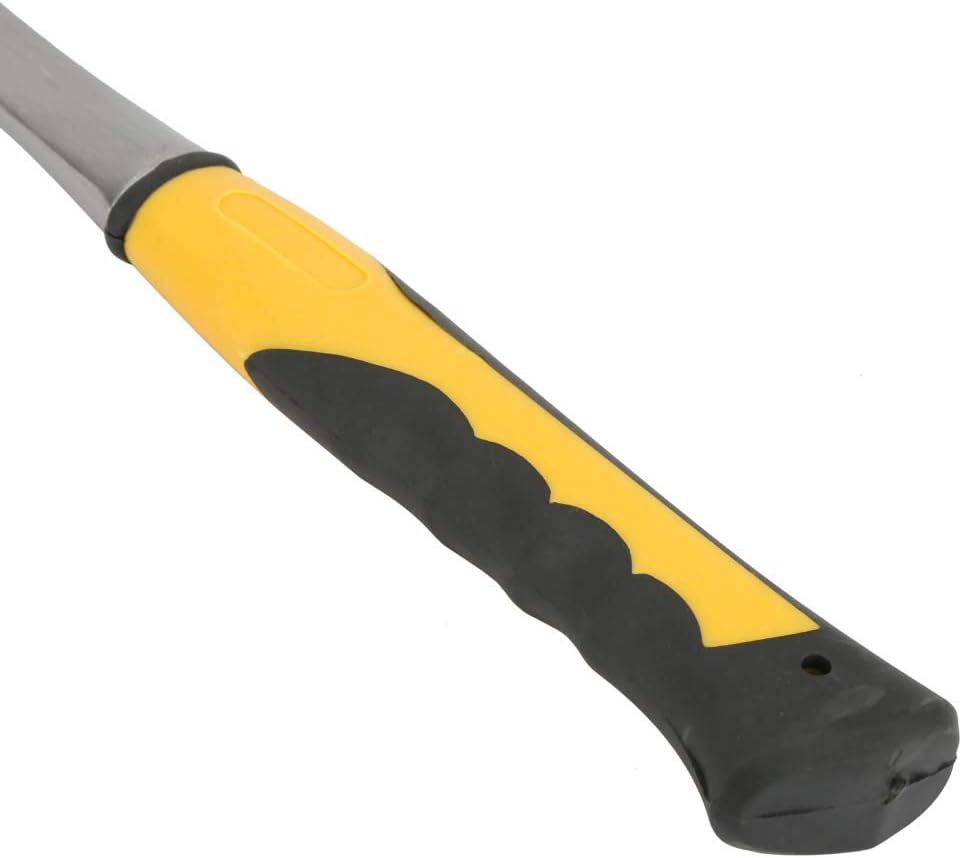 ViaGasaFamido Rock Pick Hammer with Skid Handle Double Head Duckbill Geological Hammer Flat Head Geological Survey Brick Hammer with Shock Reduction Grip for Mining Geological Prospecting(L)