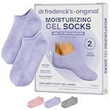 Dr. Frederick’s Original Moisturizing Gel Socks for Men & Women – Dry Feet & Cracked Heel Treatment – Full Foot Gel Lining with Mango Butter, Shea Butter, Jojoba & Coconut Oil (Lilac Leisure)