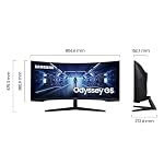 Samsung Gaming Monitor G5 C34G55TWWP, 34 Zoll, VA-Panel, UWQHD-Auflösung, AMD FreeSync Premium, Krümmung 1000R, Bildwiederholrate 165 Hz, Reaktionszeit 1 ms (MPRT), schwarz – Bild 2