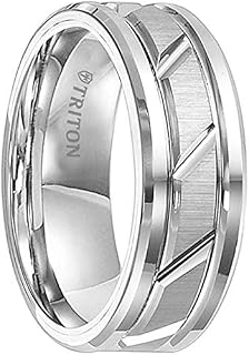 Ring 8mm CF White Tungsten Carbide Band