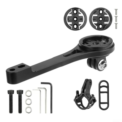 Belnotelt Road Bike Computer Mount, For Garmin, Aluminium Alloy Handlebar Bracket, For PCR LTD SL, Lightweight Front Light Holder With Adapter Black
