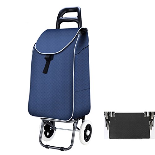 Carrello portapacchi leggero pieghevole Carrello portapacchi in acciaio al carbonio Carrello spesa Carrello 2 ruote in schiuma EVA Ruota pieghevole, carrelli con deflettore a tenuta Salva impegno in b