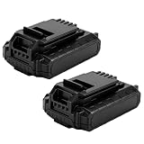 Lot de 2 batteries Li-ion 18 V 3000 mAh pour Stanley FMC687L FMC688L FMC698B FMC625D2 FMC645D2 FMC675B pour Porter Cable PCC681L PCC680L PCC685L PCC601 PCC681L