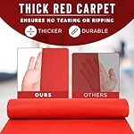 Red Carpet Runner for Party 2.2 x 16.4FT - Non Slip 3mm Thick Wedding Aisle Runner with Storage Bag - Red Rug for Indoor Outdoor Ceremony Party Decorations Hollywood Oscars Event Runway Fashion Show - Image 4