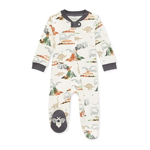 Image of Burt's Bees Baby Boys' Sleep & Play PJs, 100% Organic Cotton One-Piece Zip Front Jumpsuit, Baby Boys Footie Pajamas & PJs