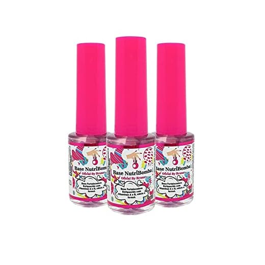 nutribomba Kit 3 Unidades - Base Nutribomba Oficial By Bruna Fortalecedora De Unhas Original - 9Ml