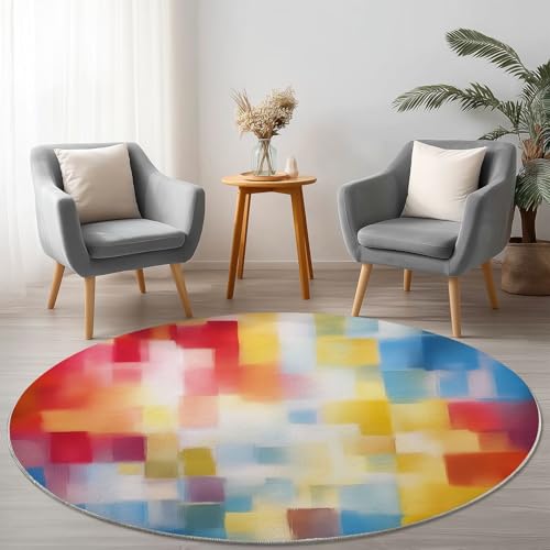 Tapis lavable en machine antidérapant style abstrait 180cm