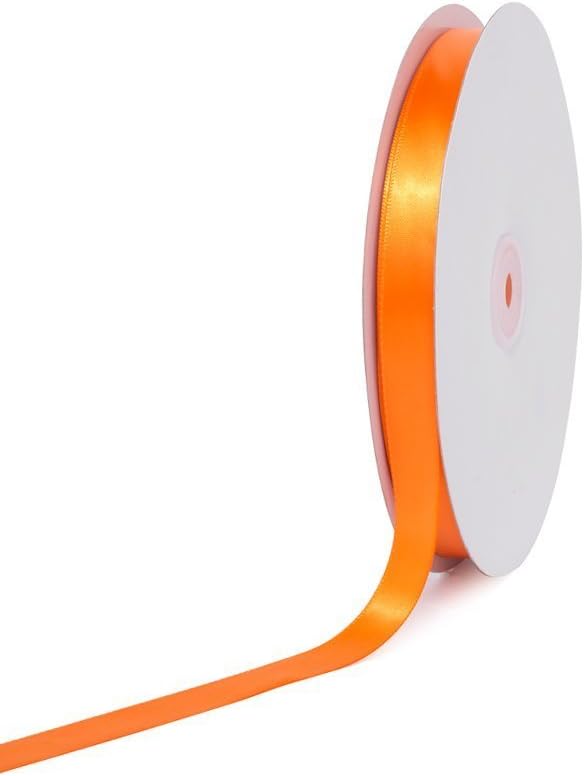 Creative Ideas PSF0508-172 Solid Satin Ribbon, Orange, 5/8" x 100 yd