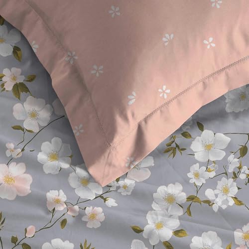 Image of MYTRIDENT Soft Comfort Bedsheet for Double Bed, 100% Cotton Bedsheet, 180 TC, Soft and Breathable, King Size Bedsheet with 2 Pillow Covers - Elysin