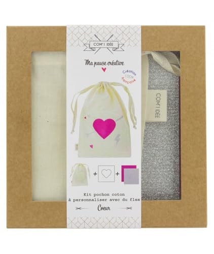 COM'1 IDée - Kit de personalización en bolsa de corazón