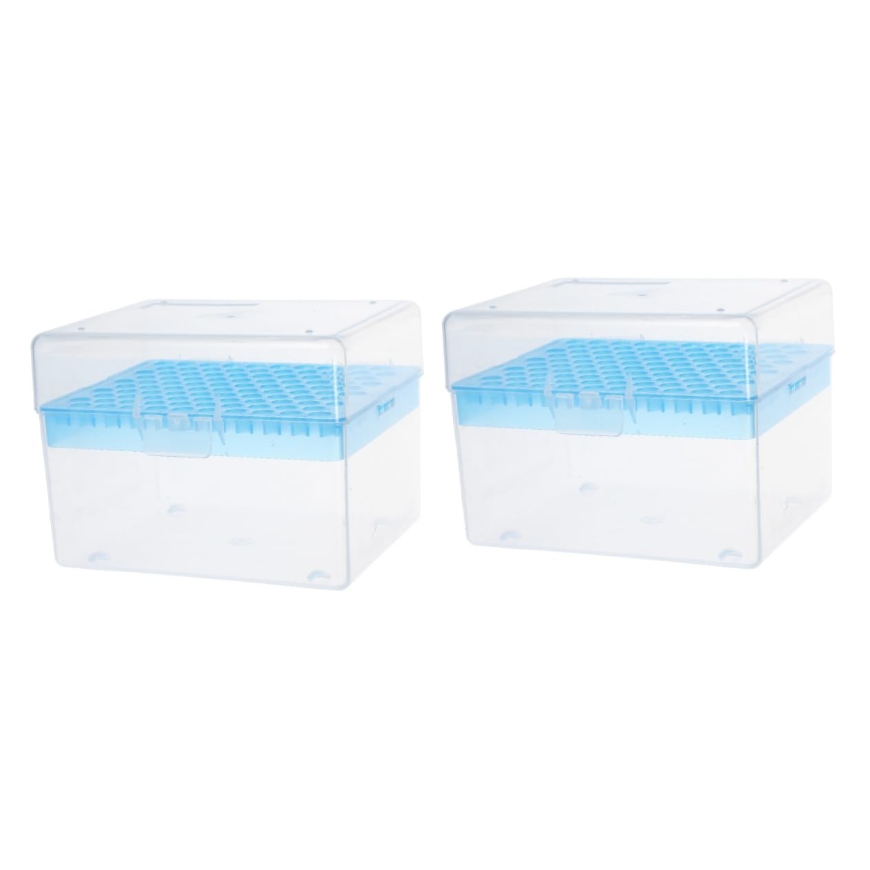 2pcs Lab Pipette Tips Box Positions Rectangular Shape Portable Laboratory Supplies