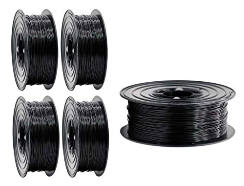 PLA Filament 1,75mm 3D Drucker oder Stift 5 er Set 5x 1Kg Schwarz