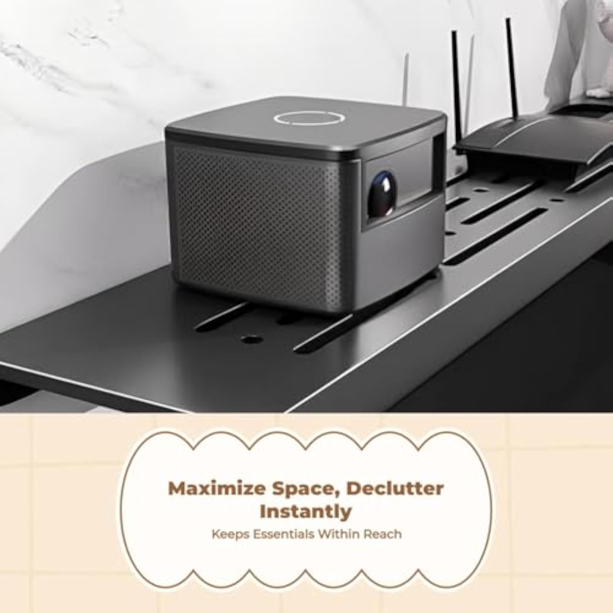 TV Top Shelf Organizer for Router and Wires