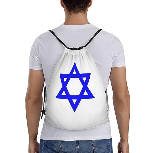 Star of David Drawstring Backpack Yoga Beach Sackpack Lightweight Gym Sports String Israel Star of David Bag M2
