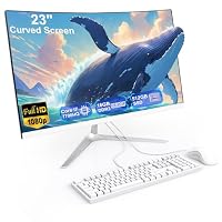 SUKOTOP All-in-One Desktop PC 23.8 Inch Curved Display Core i7 7700HQ(up to 3.8Ghz) 16GB RAM 512GB SSD Dual Band WiFi, Bluetooth 5.0, Complete with Wired Keyboard & Mouse