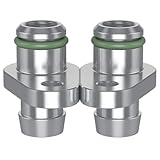 Moker Billet Aluminum Crankcase Breather Repair Fittings for GM GMC DURAMAX DIESEL 6.6L 2001-2010,Set of 2