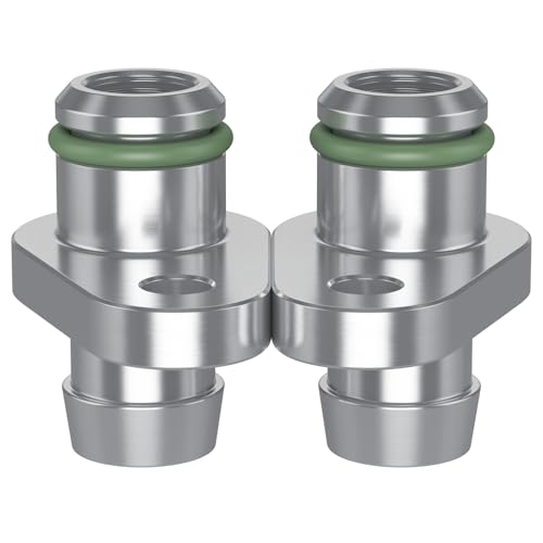 Moker Billet Aluminum Crankcase Breather Repair Fittings for GM GMC DURAMAX DIESEL 6.6L 2001-2010,Set of 2