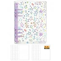 Amazon.co.jp: PERZUMI シール帳 透明 キラキラ A6 196x132mm ポケット