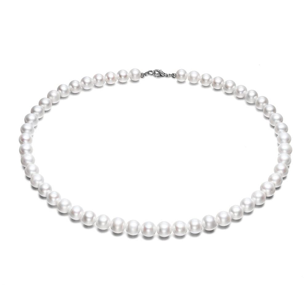 HMCEY Collar Perlas Hombre Cadena de Perlas de Imitación Collar de perlas de Saturno Gargantilla de Perlas Mujer para Bodas, Compromisos, Aniversarios de San Valentín