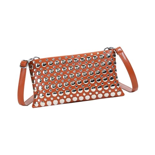 Sac à main à bandoulière pour femme avec clous à pois noir chic