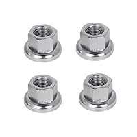 Rad Muttern Für Fahrrad Silber Nabe Achse Schraube Muttern 2 Paar Radmuttern Achsmuttern Zubehör Flanschmuttern Mit Sperrverzahnung M10 Achse Fastener Für Fahrrad-Hinterradnabe - Radsicherungsmuttern