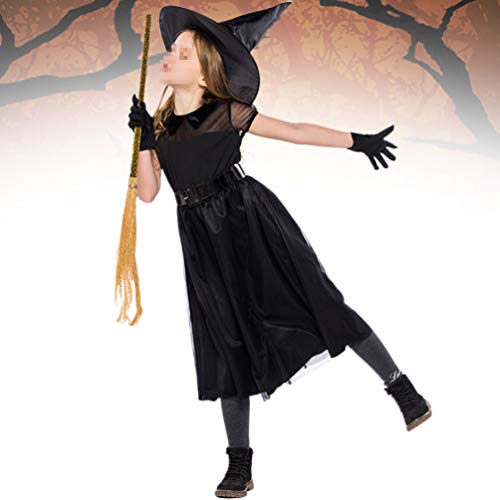 BESTOYARD 1 conjunto de fantasia de bruxa infantil de Halloween para fantasia de bruxa de máscaras,