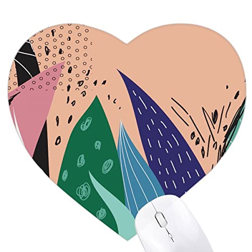 Tapis de souris en forme de coeur l'art abstrait plantes tapis de bureau design