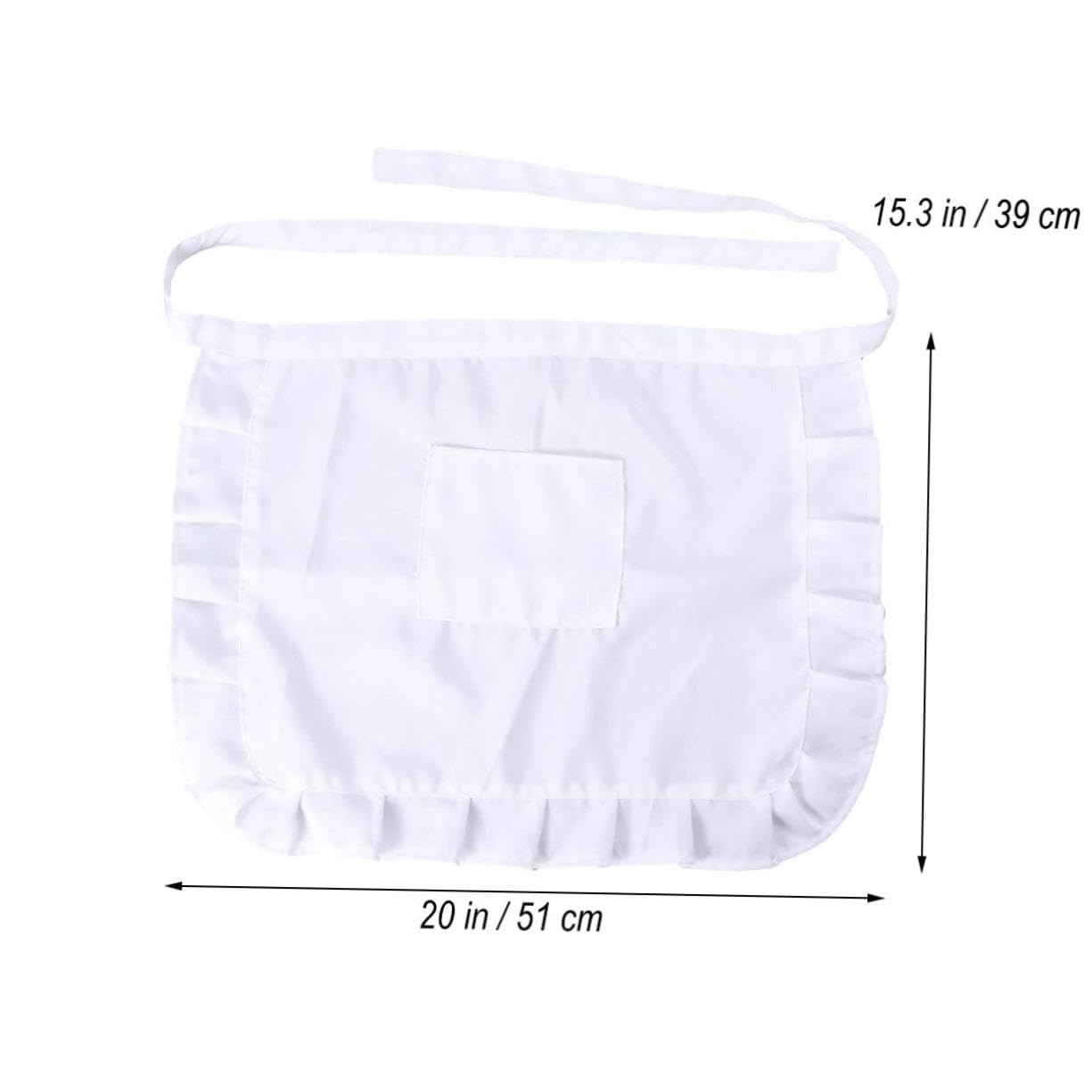LIFKOME Delantal De Cintura Corta Con Bolsillos Delantal De Sirvienta Para Mujer es Para Asar Medio Unisex Traje es Con Bolsillos Disfraces