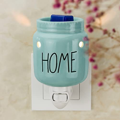 Star Moon Mason Jar Wax Melt Warmer For Rae Dunn Inspired Decor Candle Warmer Wax Warmer Plug In With One More Bulb Home Decor Wall Decor Blue (Home) #TOP30