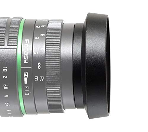 Fotasy 37Mm Metal Curved Lens Hood, 37Mm Lens Hood Fits Olympus M.zuiko Digital 17Mm F2.8 Lens, 37Mm Hood For Fuji Leica Leitz Panasonic Sony Lens, 37Mm Screw-In Lens Hood #TOP1