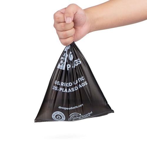 Image of Certified 65% PCR (Post Consumer Recycled) Plastic and 35% Plant Based, ONE OF A KIND, Dog Poop Bags - 120 Bags / 8 Rolls, NO NEW PLASTICS USED, Unscented, Earth Friendly, USA Owned
