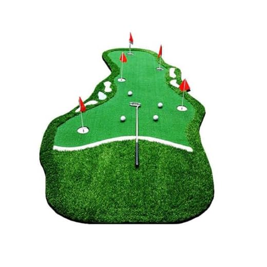 Golf Putting Green Mats Set, Indoor Outdoor Training Aid Carpet for Backyard Balcony, Practice Putt Turf