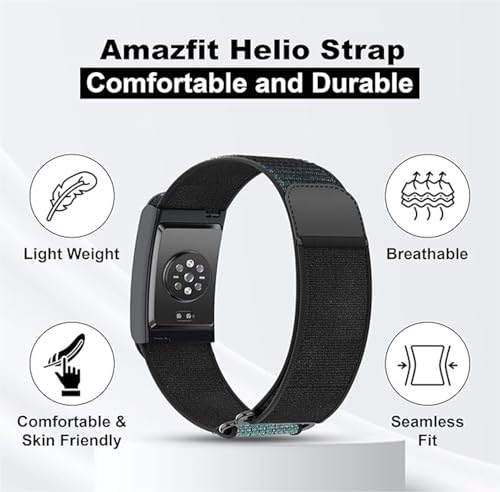 Image of Soft Nylon Sport Strap Breathable, Durable Strap Compatible For Amazfit Helio Strap